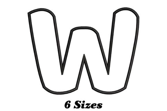 Alphabet Letter W Outline: A Stylish Embroidery Choice