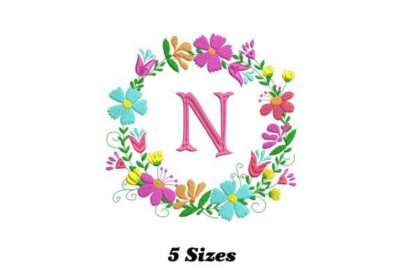 Charming Flower Alphabet Letter N for Small Business