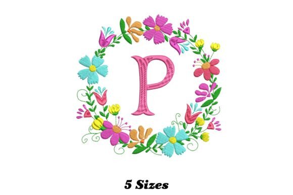 Charming Flower Alphabet Letter P for Seasonal Decor