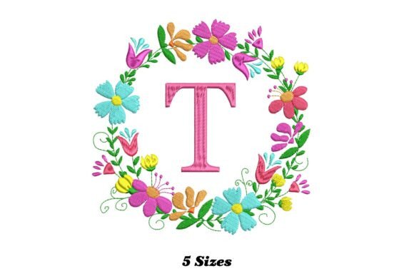 Charming Flower Alphabet Letter T for Personalized Gifts