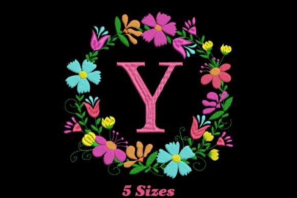 Charming Flower Alphabet Letter Y for Gifts