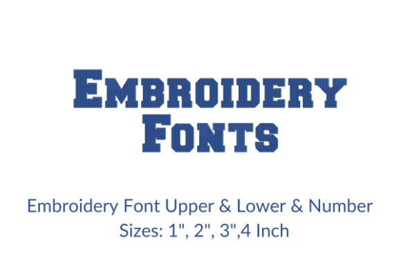 College Font Embroidery Design for Boutique Apparel