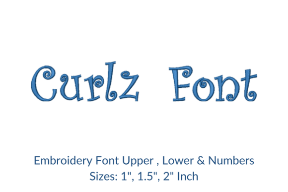 Curlz Fonts Embroidery Design for Chic Apparel