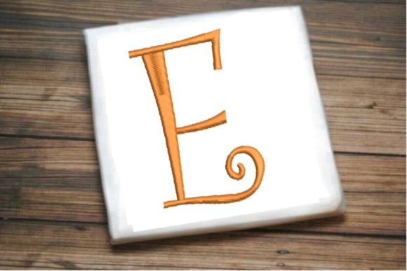 Elegant Capital E Monogram for Premium Embroidery