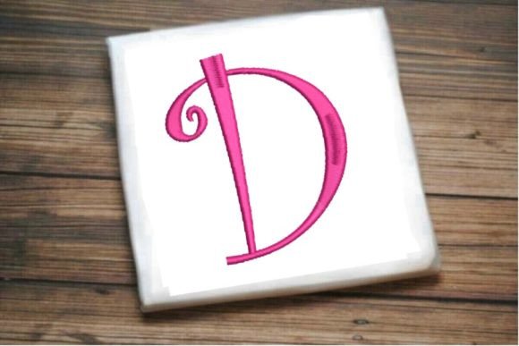 Elegant D Monogram for Seasonal Embroidery Projects