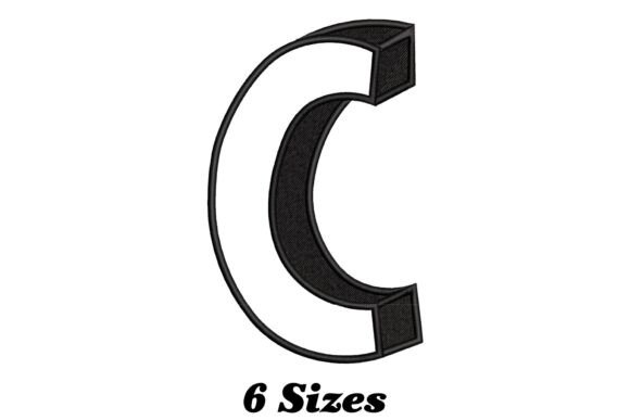 Elegant Letter C: A Charming Embroidery Design