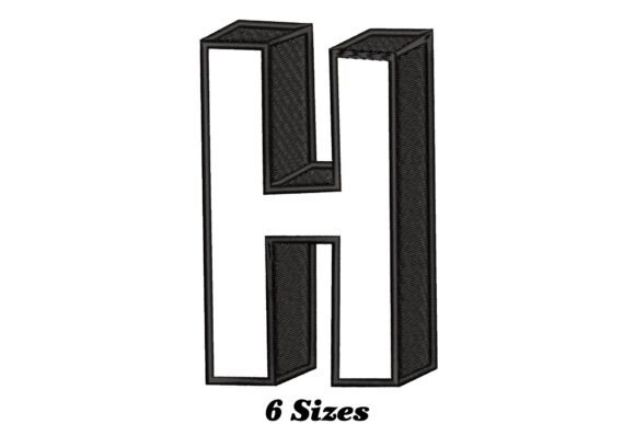 Elegant Letter H: A Stylish Embroidery Design for Holidays