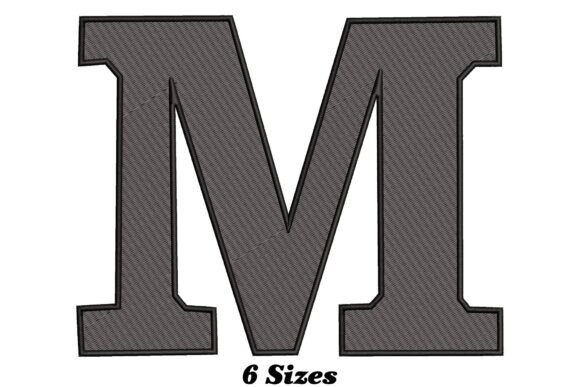 Elegant Letter M: A Stylish Embroidery Design