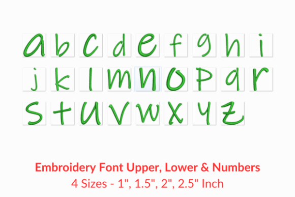 Ink Free Fonts Embroidery Design for Apparel