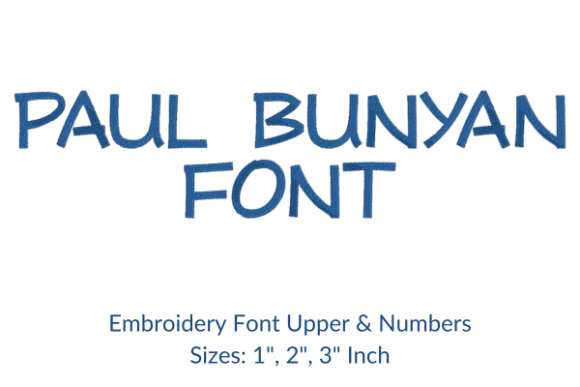 Paul Bunyan Fonts: A Versatile Embroidery Design