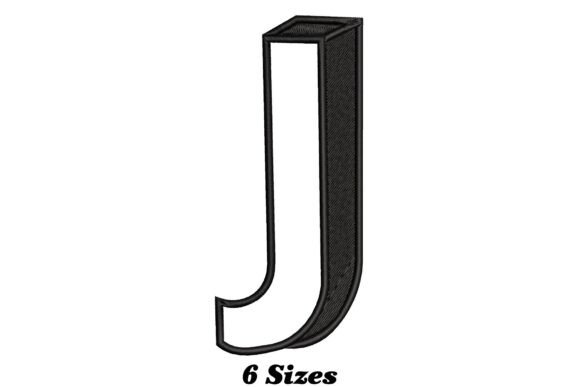Stylish Letter J: A Premium Embroidery Design