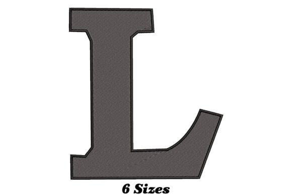 Stylish Letter L: A Charming Embroidery Design