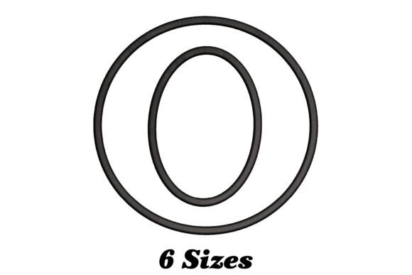 Stylish Letter O Outline for Embroidery Projects