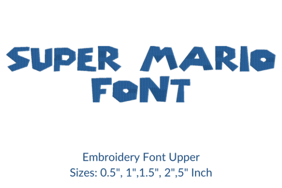 Super Mario Font Embroidery for Business